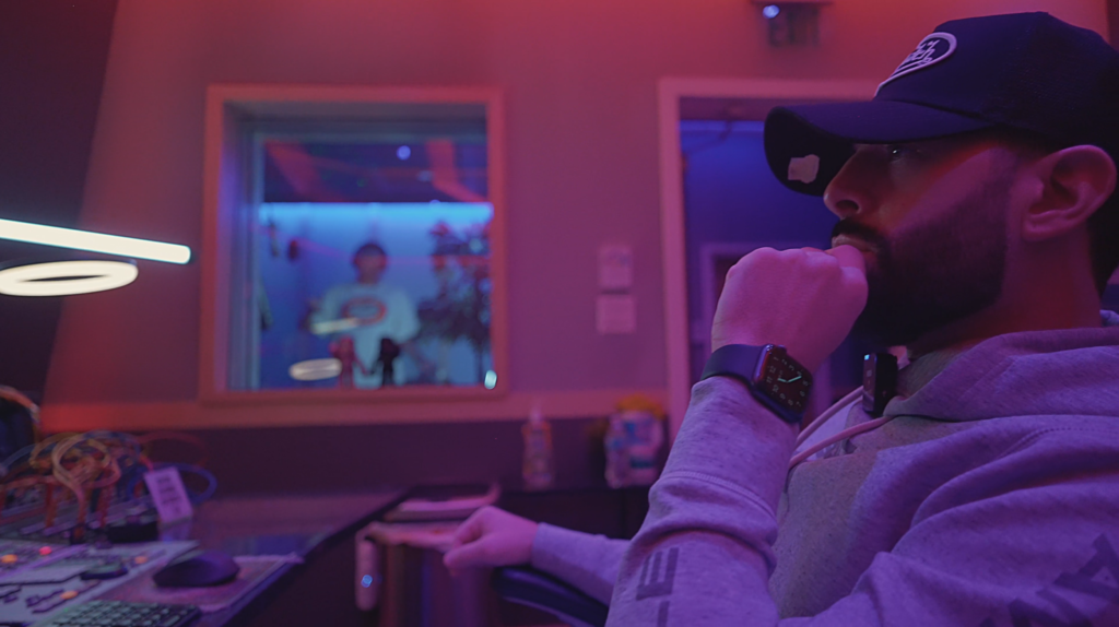 Formatt (Engineer), Prospectt in background, (Musicians) in "Studio Grind"