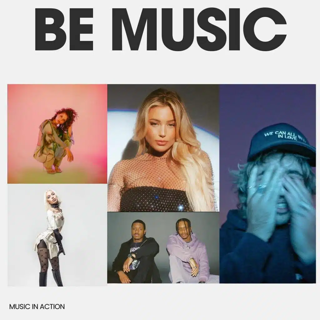 BE sync licensing and music publishing co artists collage