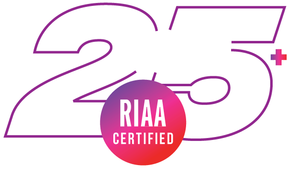 Bay Eight Studio with 25 Years of Service and RIAA Certified.png