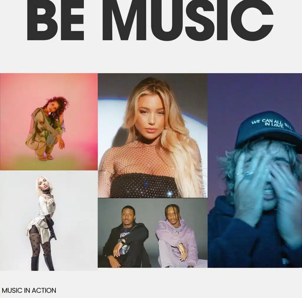 BE Music sync licensing artists collage