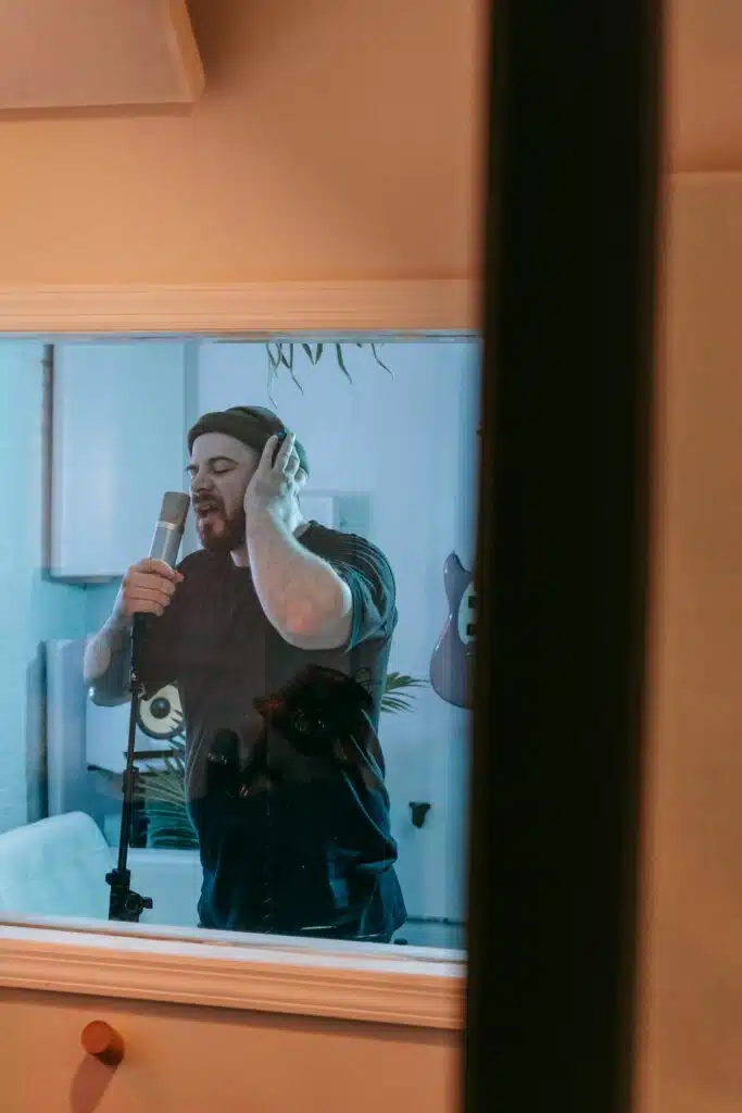 Recording studio singer 