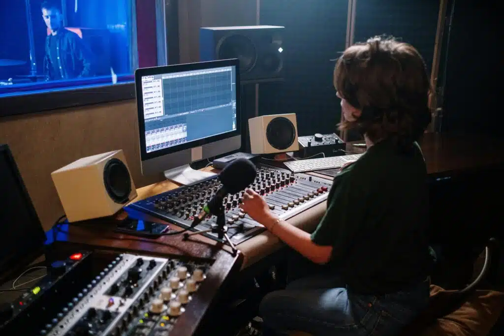 music producer recording equipment 